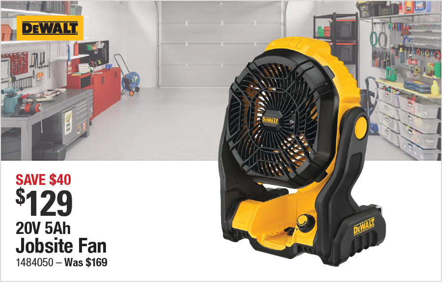 DEWALT 20V 5Ah Jobsite Fan